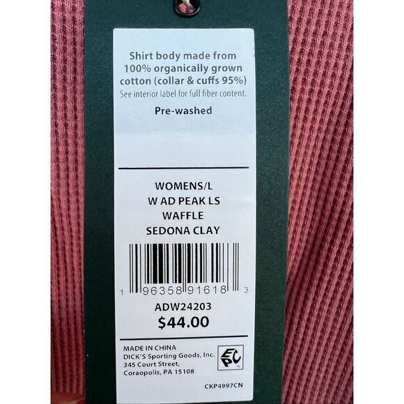 Alpine design woman’s Large Sedona clay waffle knit thermal baselayer - Picture 4 of 4